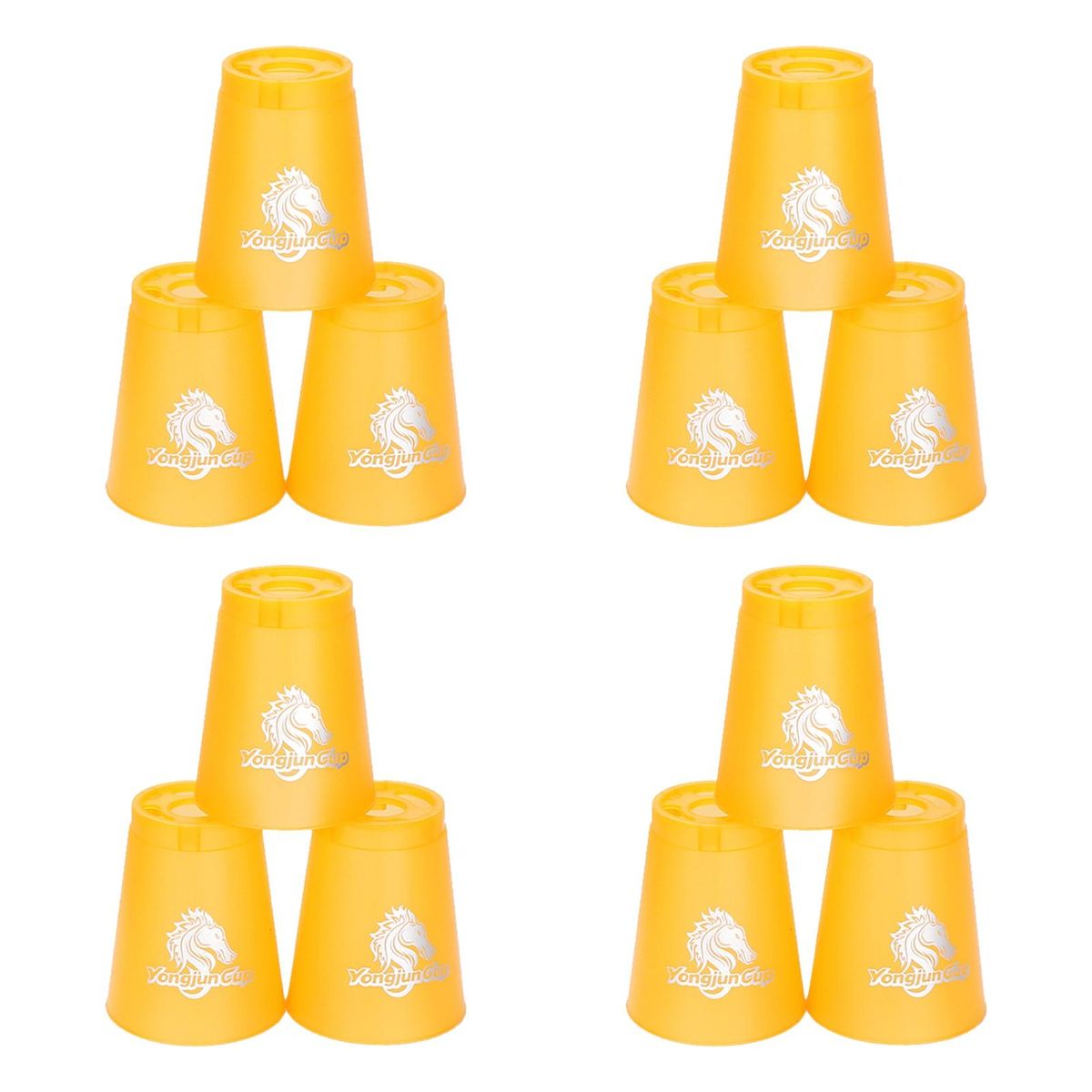 12PcsPack Cup Stacking Toy High Quick Speed Cups Kids Party Challenge Game Orange