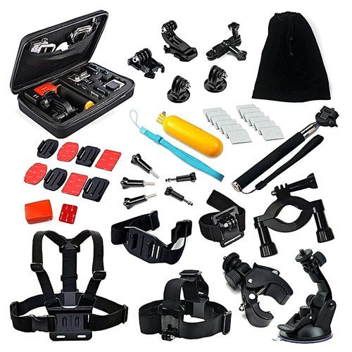 Portable Complete Action Camera Accessory Kit Headband Chest Strap Float Bar Base Adapter J-type Stand For GoPro Hero 5 4 3+ 3 2 1 SJ4000 SJ5000