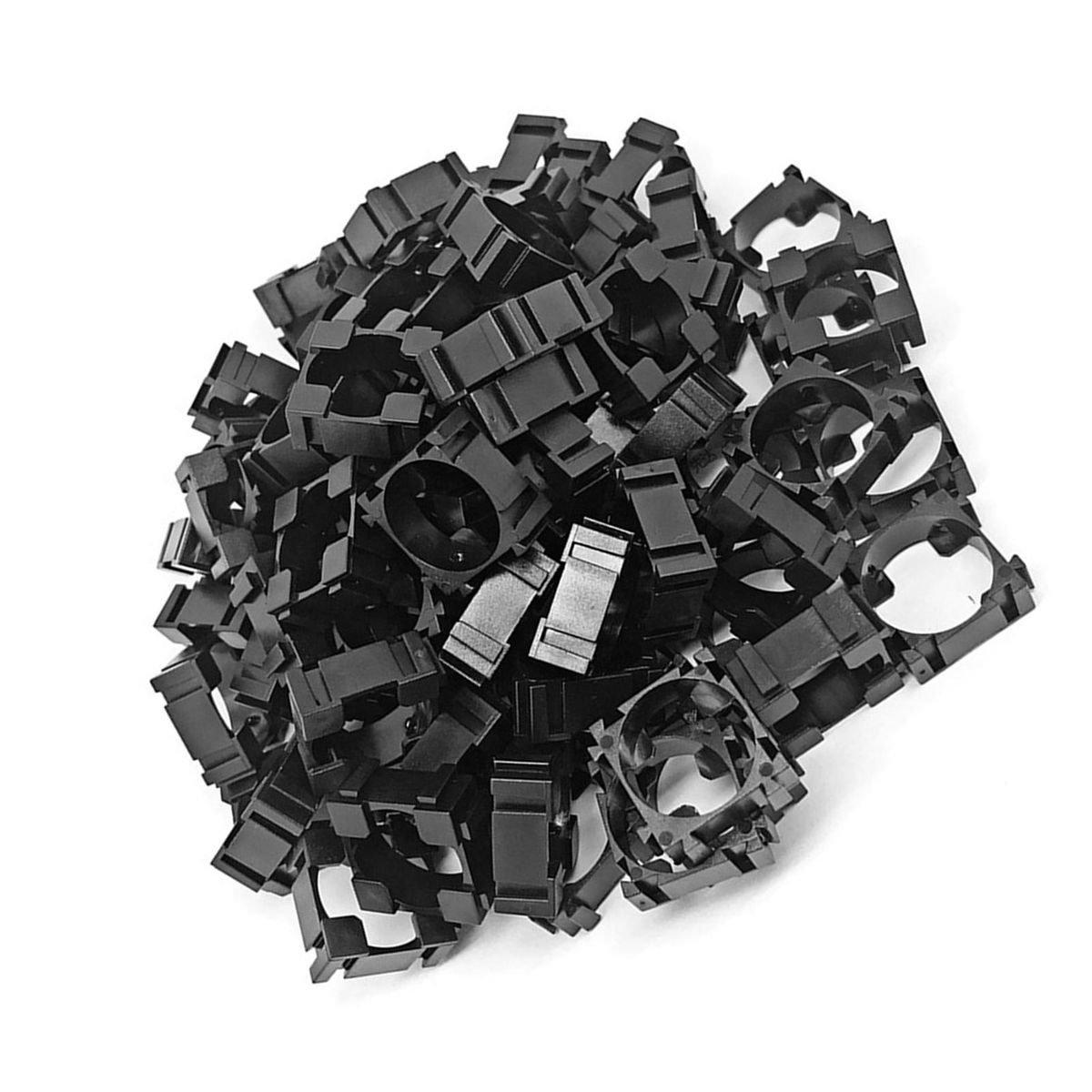 100Pcs 18650 Lithium Battery Pack Bracket Cell Spacer Double Battery Holder Bracket DIY Battery Holder Stand