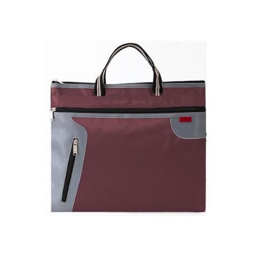 37X30CM Commercial Business Document Bag A4 Tote File Folder Filing Bag Meeting Bag Side Zipper Pocket Office Bags For Documents Coffee