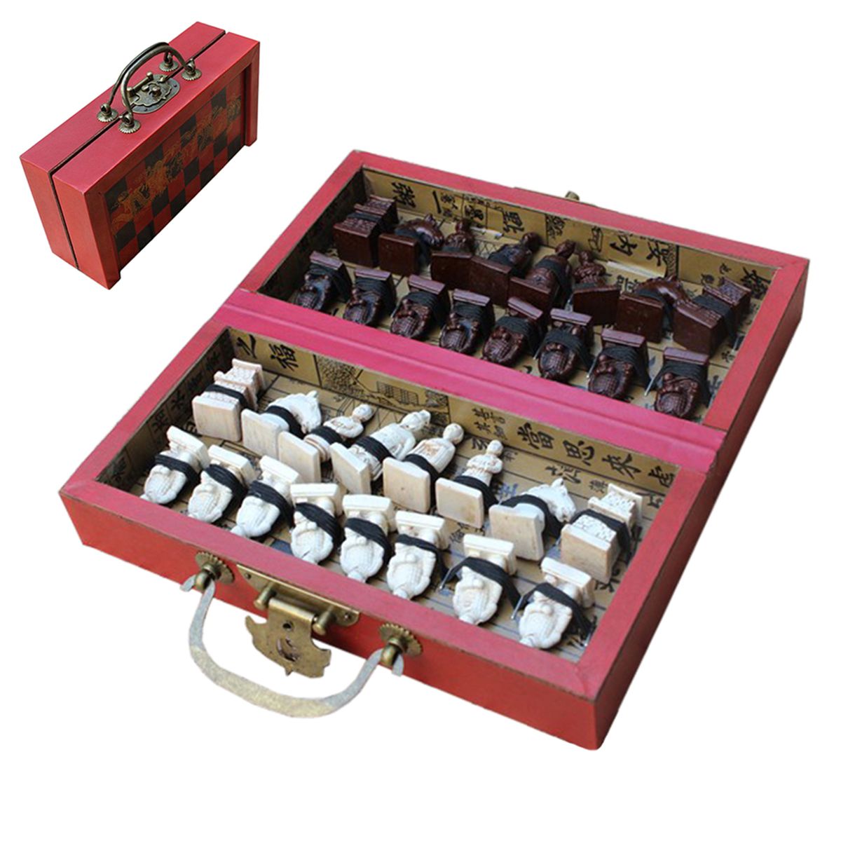 Wooden International Chess Set Terracotta Warriors Chess