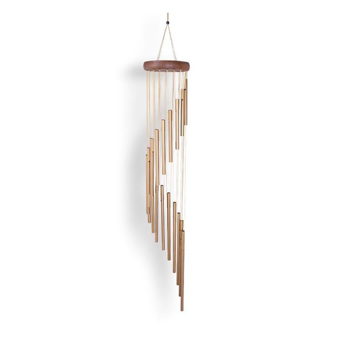 35inch 18-Bar Classic Rotating Wind Chime Solid Wood