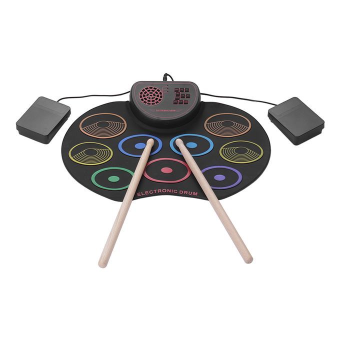 Portable Electronic Drum Set USB Roll Up Drum Pad Kit
