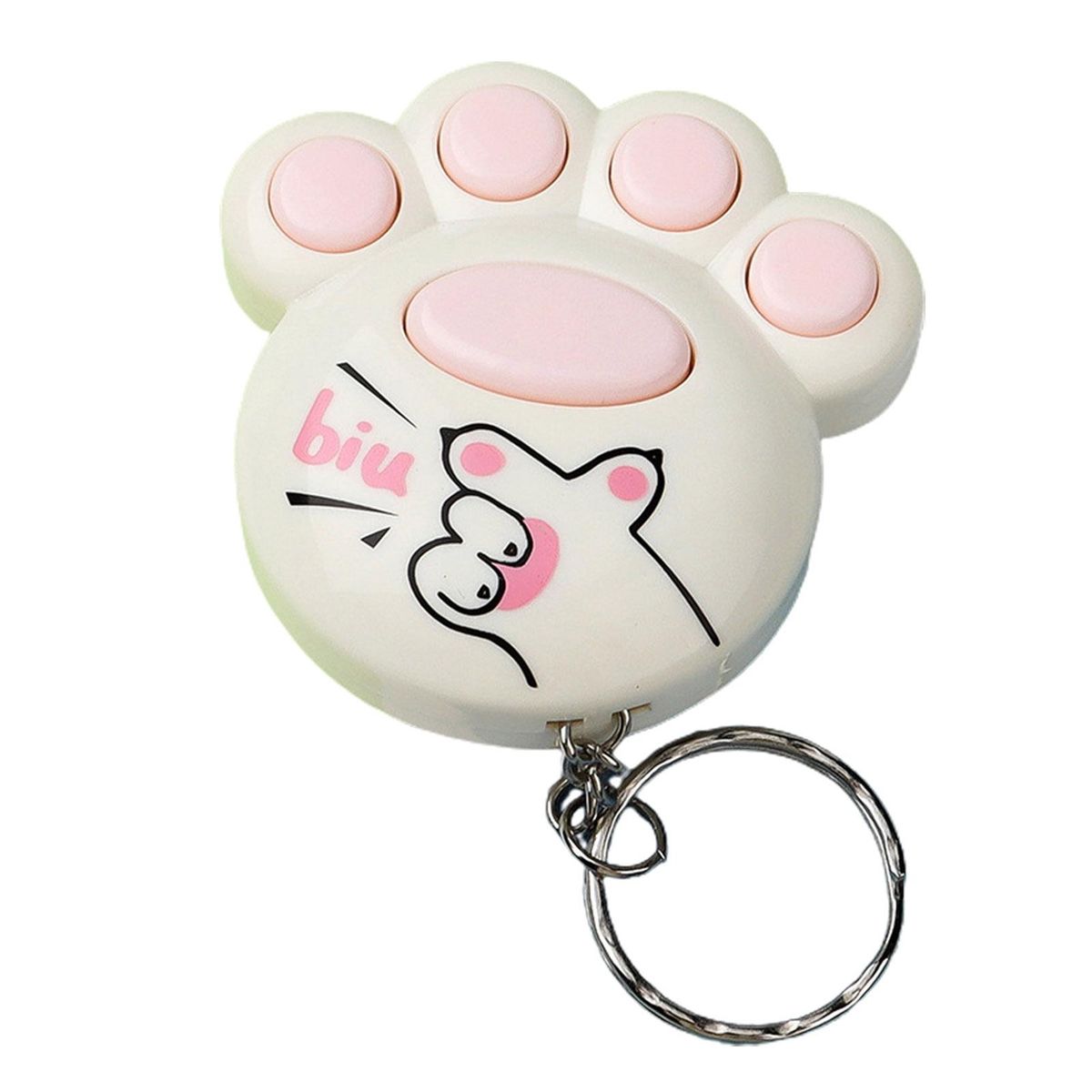 Keychain Cat Claw Game Machine Keychain Ornament White