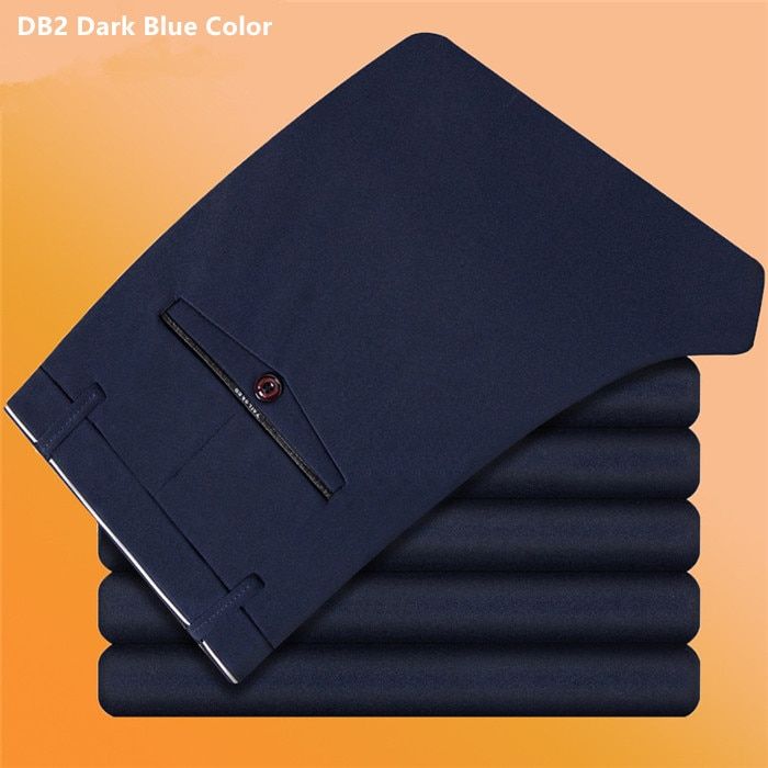 Men Business Pants Office Trousers Plus Size 48 50 52  Formal Stretched Suit