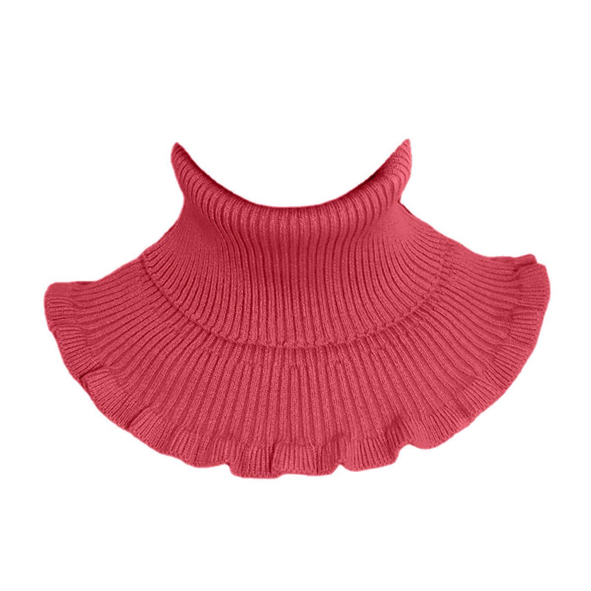 Women Winter Turtleneck Collar Solid Color Breathable-Red