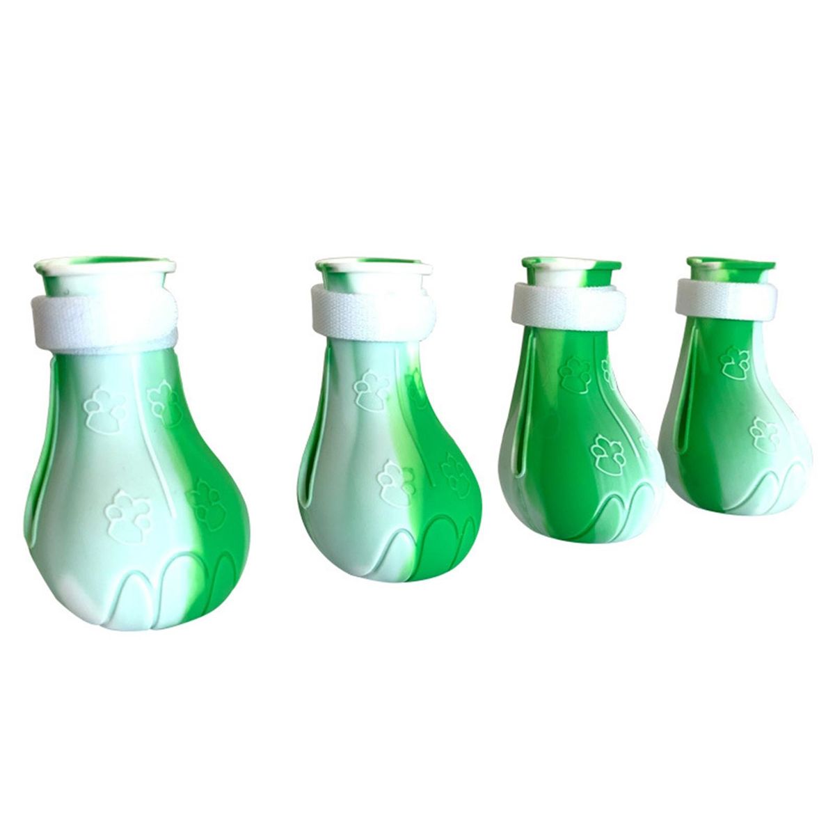 4Pcs Cat Shoes Pet Kitten Cat Bath Washing Paw Protector Shoes Green White