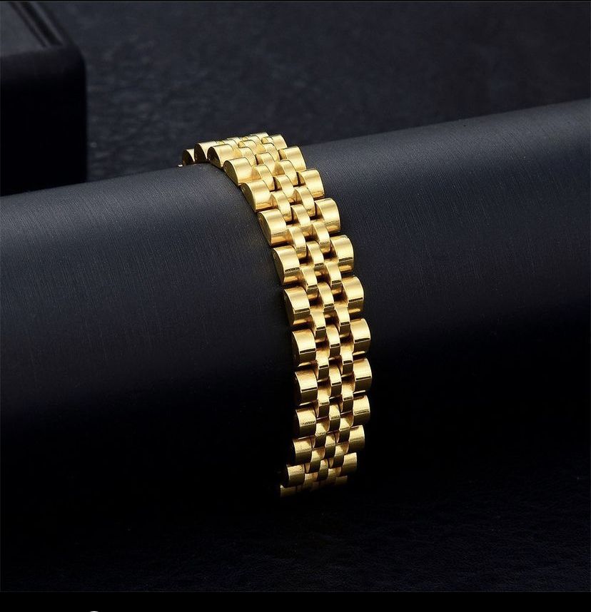HIGH QUALITY STEEL GOLD MENS BRACELET