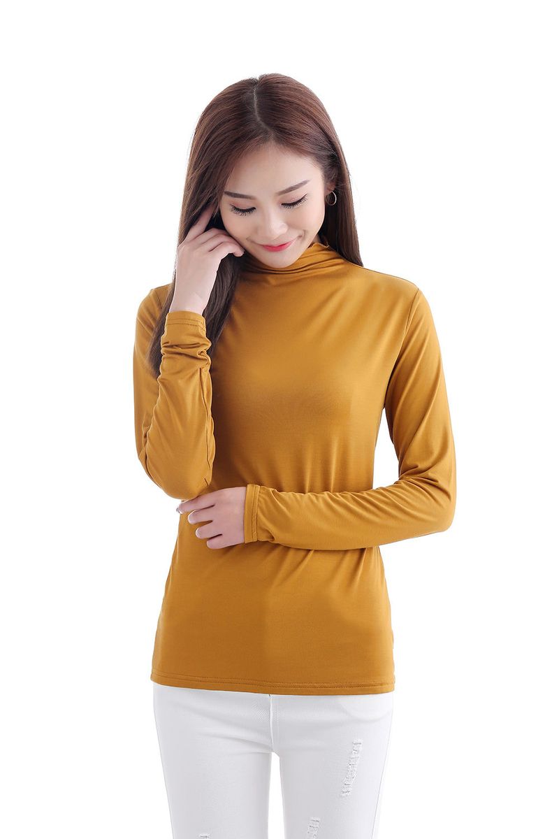 2022 Winter Shirt Ladies Undershirts Turtle Neck Women Muslim Long-Type 5