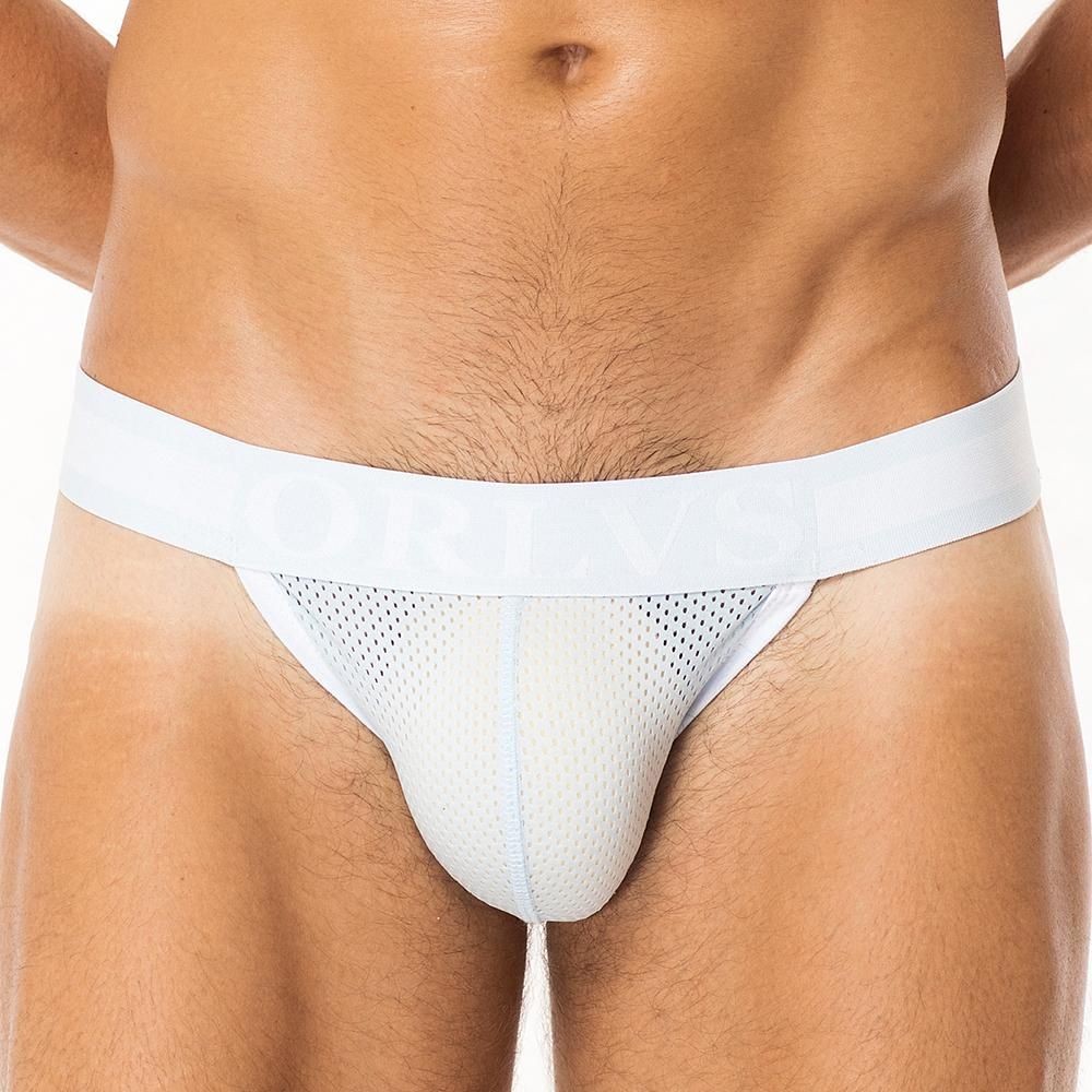 Men Jockstrap Male Underwear Thongs G-String Breathable Mesh 3D-Pouch Underwear