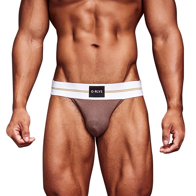 Men's Underwear Jockstrap Soft Cotton Briefs G-Strings Thong Panties Briefs