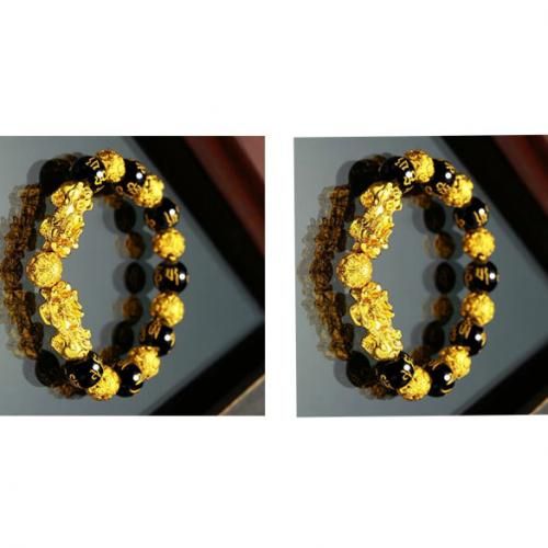 2 Pieces Obsidian Wealth Bracelet Fashion Jewelry
