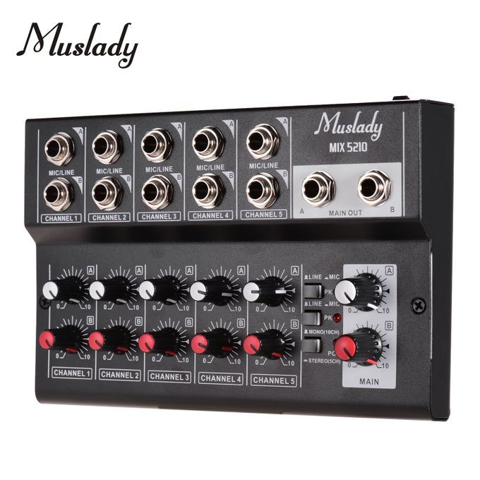 Muslady 10-Channel Mixing Console Digital Audio Mixer Stereo