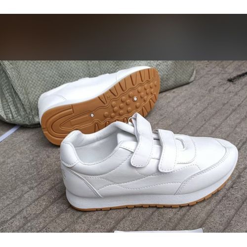 Children White Canvas Sneakers- White