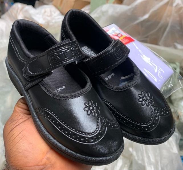 Back To School GIRLS Shoe With Socks - Black