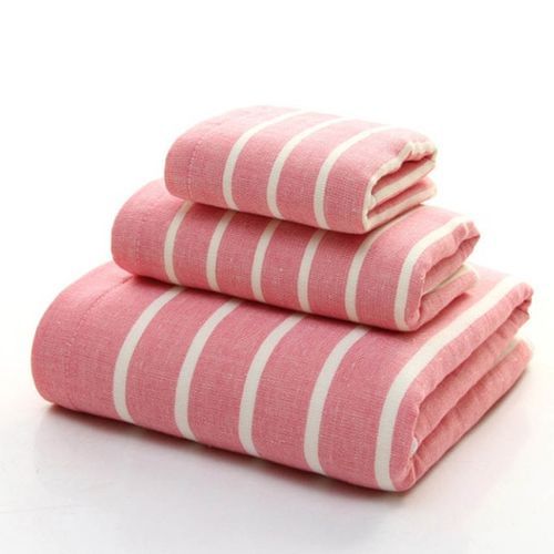 100% Cotton Thickening Striped Soft Gauze Towel