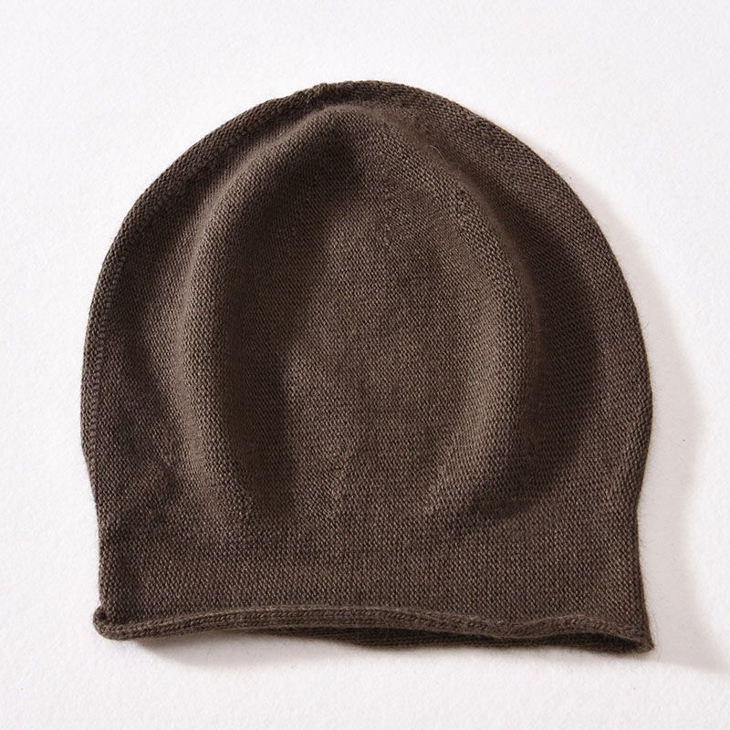 Cashmere Beanie Hat Women Winter Hats Crimping Wool Knitted Warmllies Beanies-Army Green