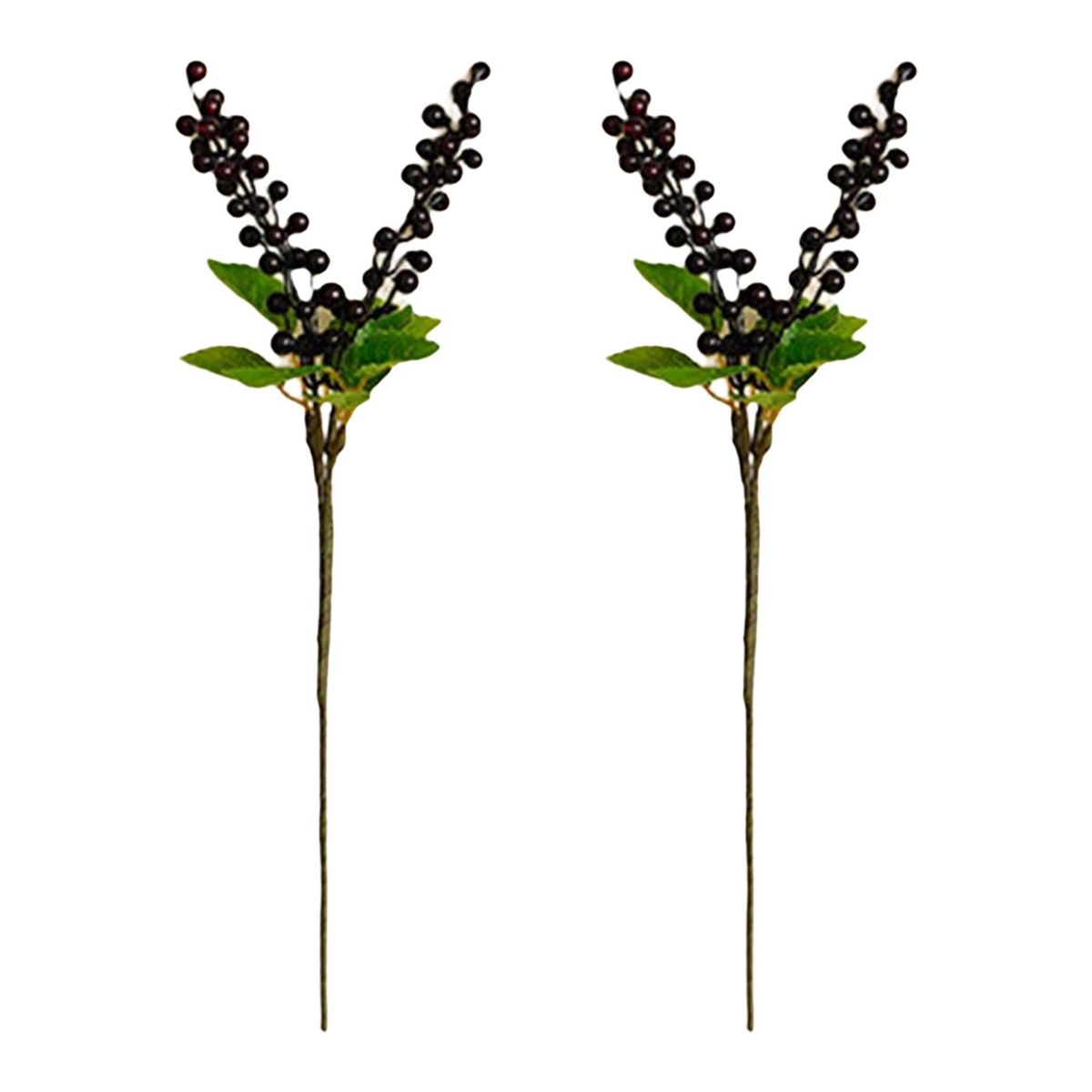2Pcs Fake Fortune Fruit Vivid No Withering-Wine Red