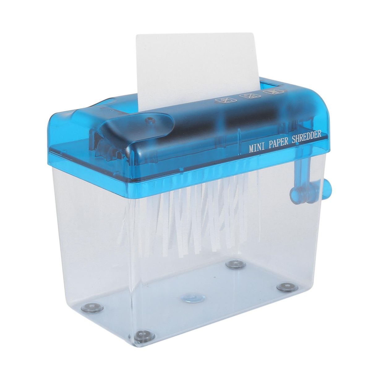 Mini Blue Shredder Crusher Destroyer Paper Documents Cutting Machine
