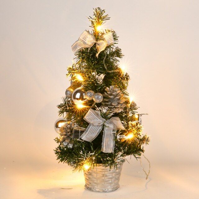 Christmas Tree On The Table Mini Artificial Christmas Tree