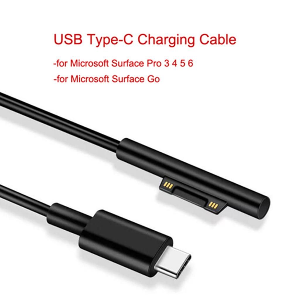 USB Type C Power Charging Cable For Microsoft Surface Pro 6 5 4