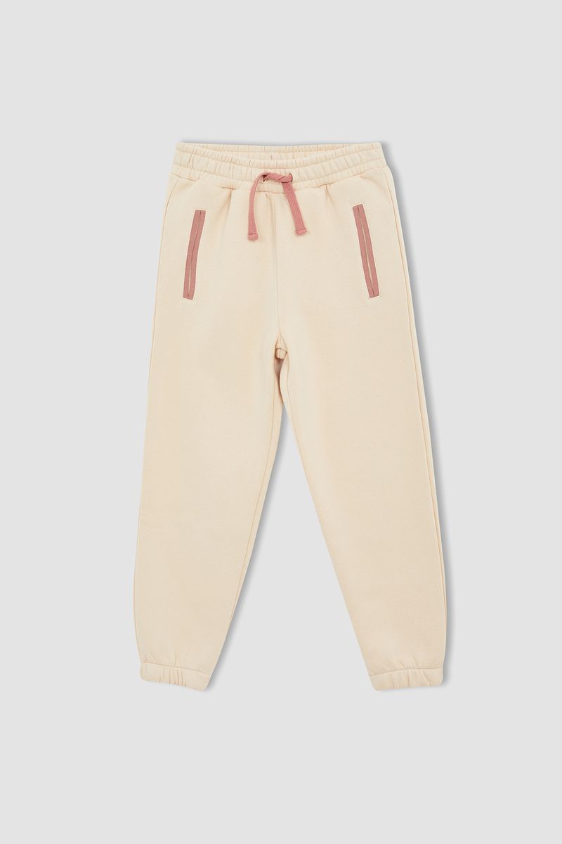 Girl - Regular Fit Knitted Bottom Trousers - Ecru