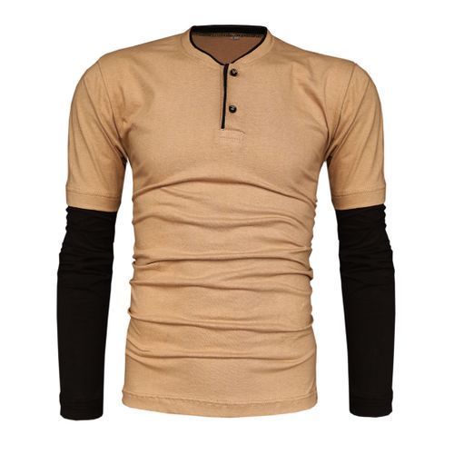 Long Sleeve Contrast Designed Sweatshirt  Long-Sleeves