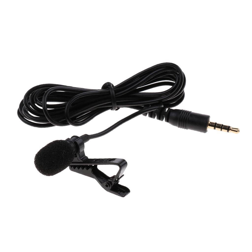 Omnidirectional 3.5mm Lavalier Lapel Tie Clip Mic Microphone For