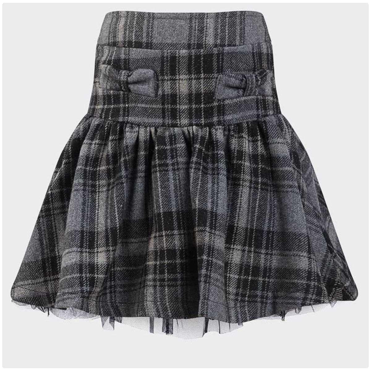 Mfed Girls Check Wool Blend Skirt