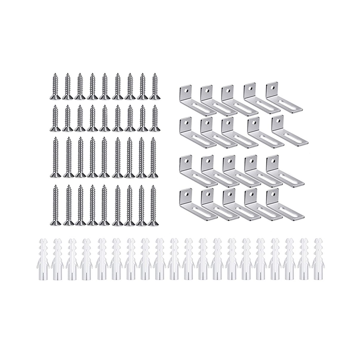 20 Set Whiteboard Installation Hardware Kit Wall Hanging Kit Mounting Brackets for Hanging Whiteboard School Office