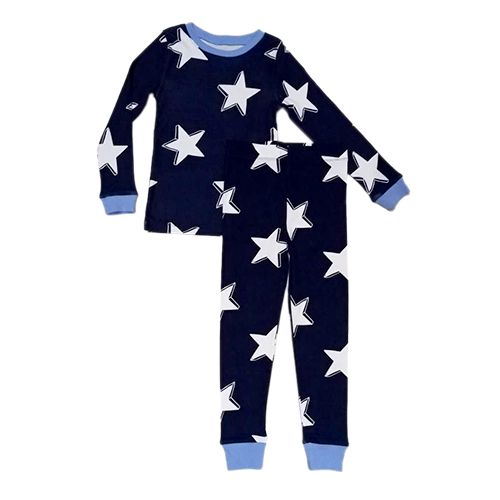 Navy Star Long Sleeve Top And Full Length Pants For Girls