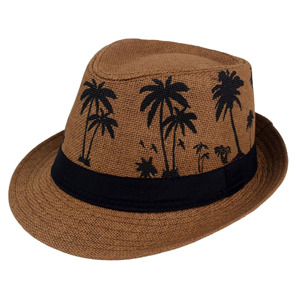 Straw Hat Summer Vacation Men Beach Hat Coffee