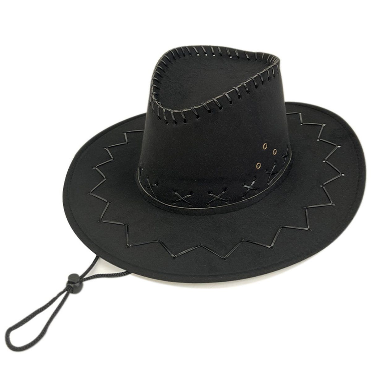 Top Hat Western Cowboy Cowgirl Sun Hat Black