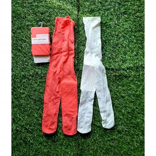 2 Pack Girls Velvet Light Pantyhose/Pop Socks