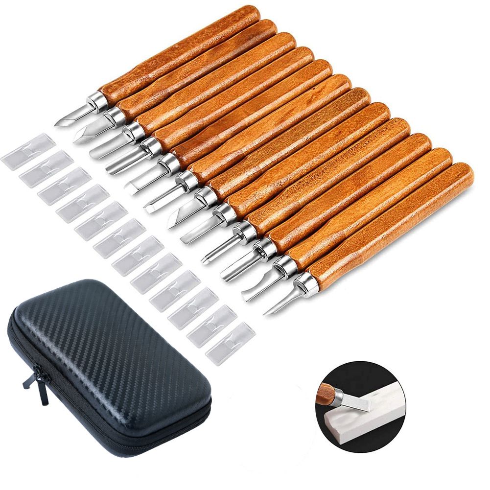12 PCS Set Woodworking Cutters Set Carving DIY Woodworking