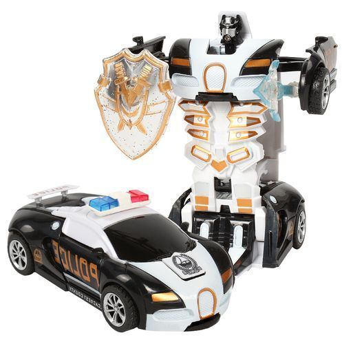 Car Inertial Transformer Robots Toy - White