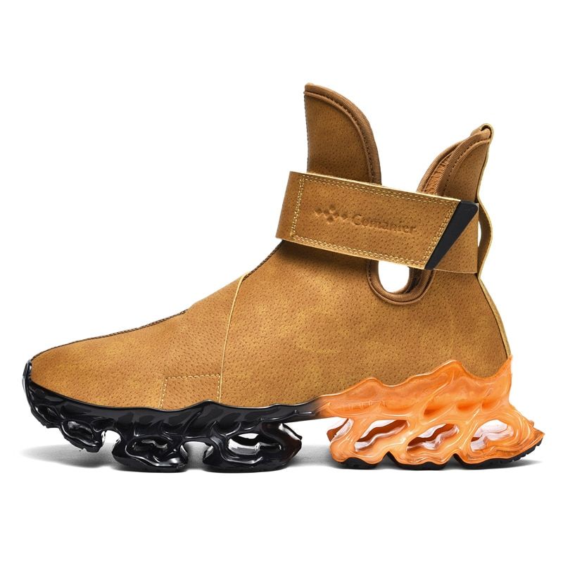Men Sneakers Men's Warm Fur Snow Boots Large Size Running Shoes Size 46 Fashion-orange Black