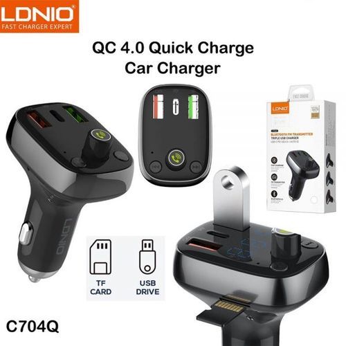 Bluetooth 5.0 FM Transmitter With Triple USB Charger