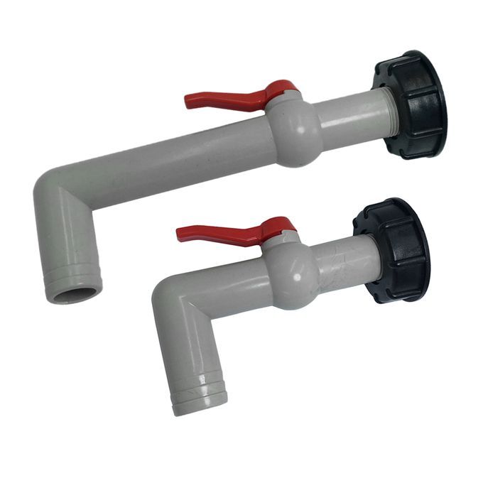 2 Pack Valve Drain Water Tank Valve Tap Adapter Hose Connector 60mm 1