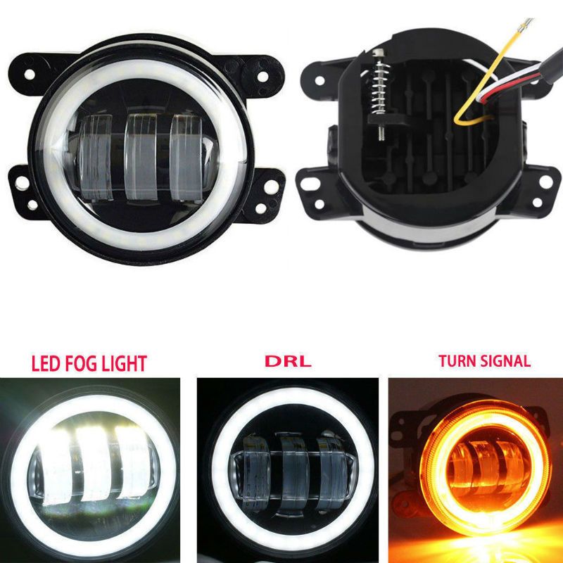 4 Inch LED Fog Passing Lights For Jeep Wrangler JK Grand Cherokee Dodge Charger Journey Accessories