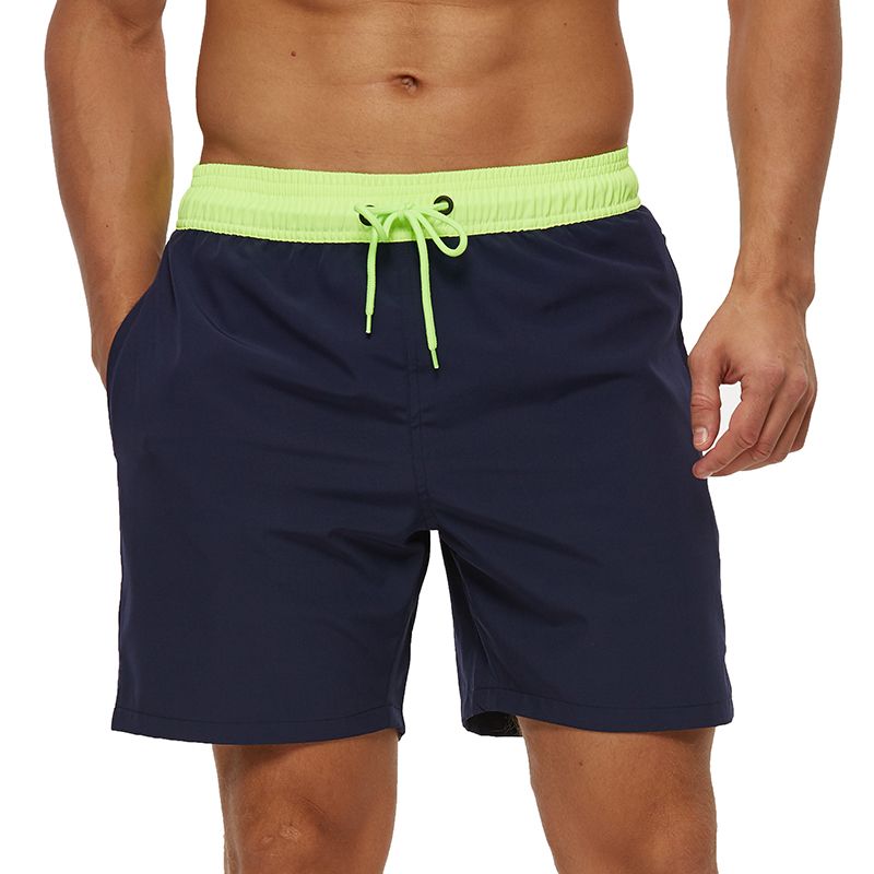 Male Beach Board Short Joing Pants Men Solid GYM Training-Yd5 Navy
