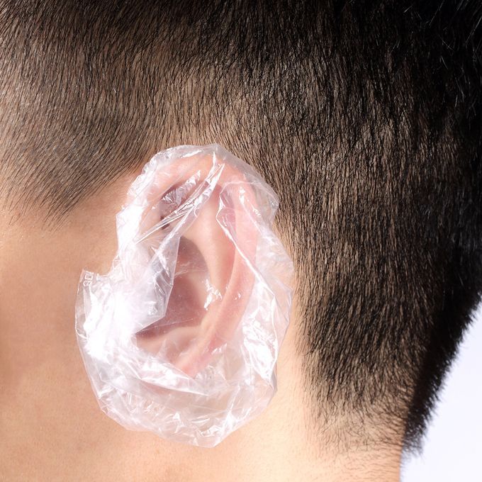 100 Pcs Disposable Ear Cover Salon Hairdressing Waterproof