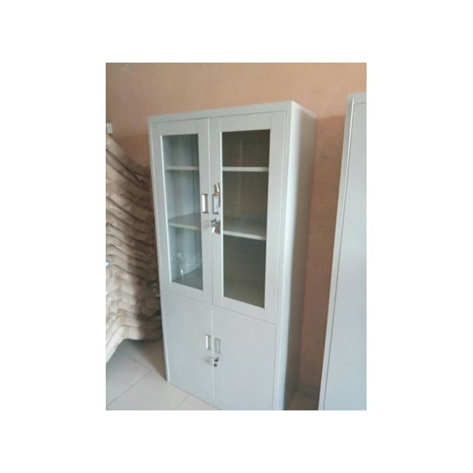 Glass And Metal File Cabinet
