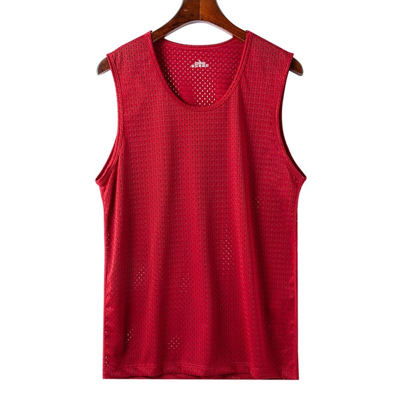 Men's Ice Silk Mesh Tank Top Sleeveless Vests