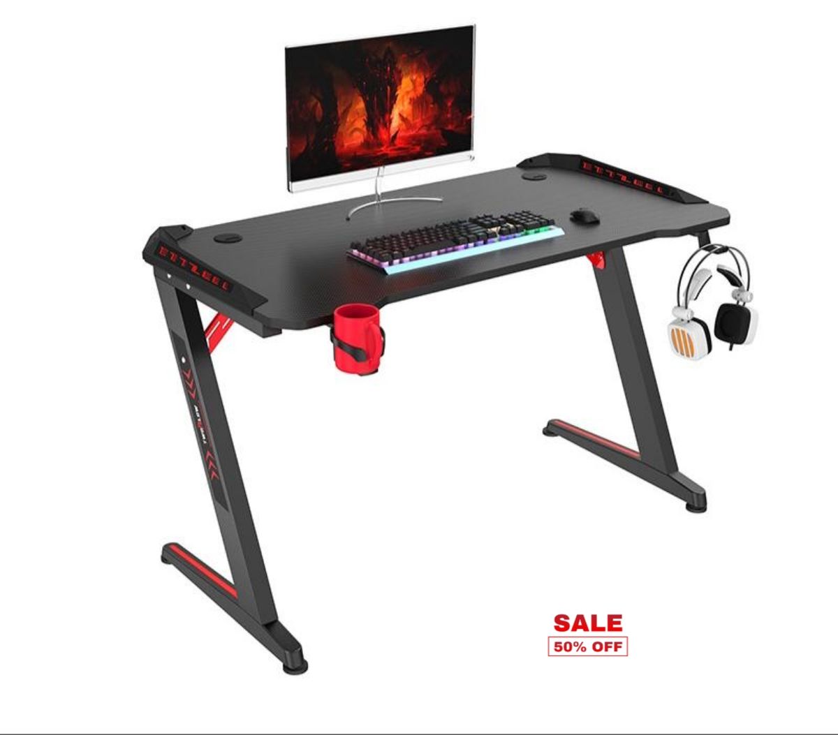 Gaming Table 1.2mtr With RGB Light