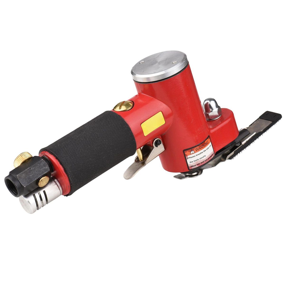 Mini Straight Line Air Sander with Sanding/ Rubber/ Iron Pad Random Orbital Pneumatic Sander Air-operated Handheld Polisher Waxer for Auto Body Work Furniture Wood Metal Surface