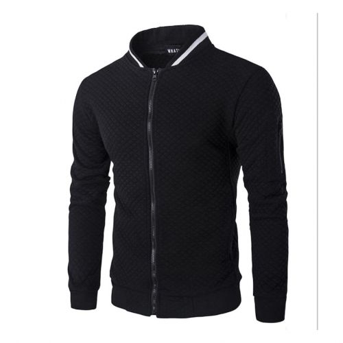 Unisex Bomber Zipper Long Sleeve Jacket