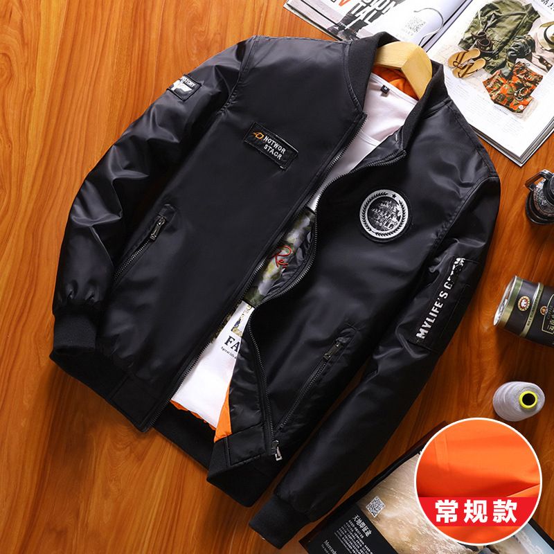 Men Bomber Jacket Outerwear Anti Wrinkle Soft Comfortable