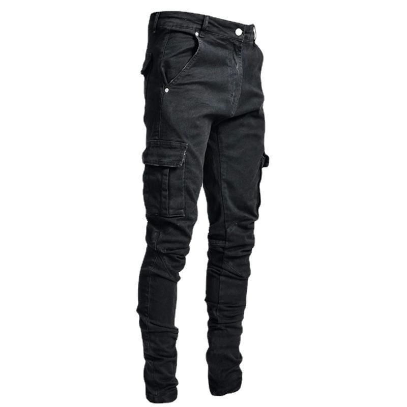 Men's Side Pocket Skinny Jeans - Black