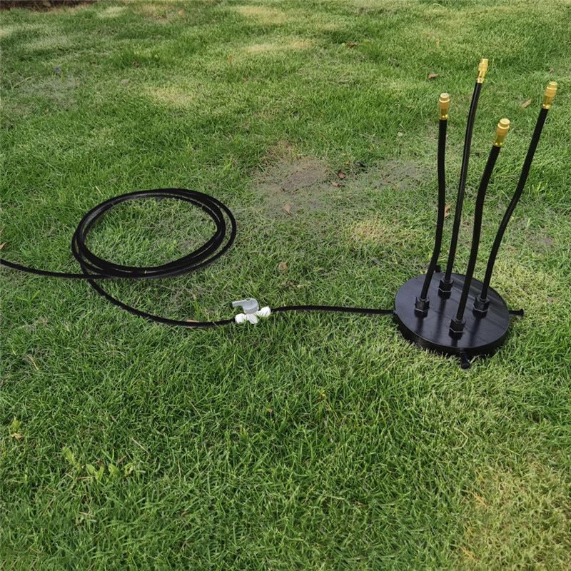 Standing Misting Cooling System Water Spray Portable Stand Mister For Outside Patio Garden Plant Watering Pet Cooling Kids Play EU Standard Plug